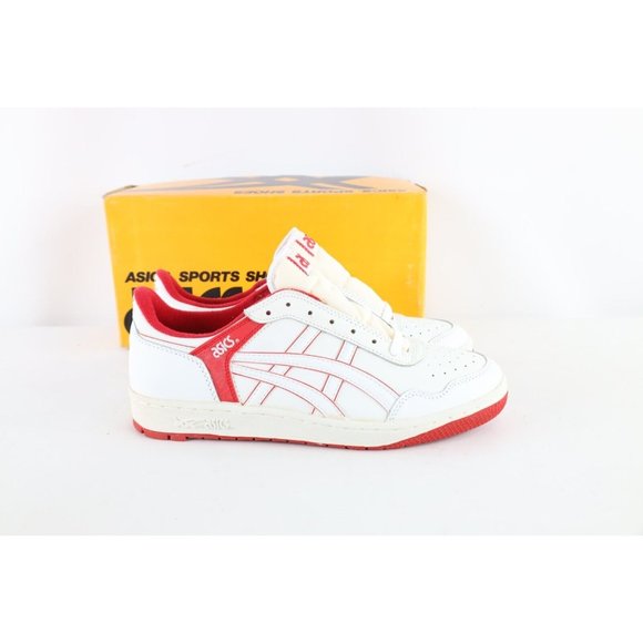 NOS Vintage 90s Asics Mens 11.5 Spell Out Outrage Lo Sneakers Shoes White Red main image 11